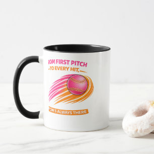 Softball Mom Mug – From First Pitch to Every Hit M