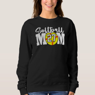 Softball Mom Number 27 Sweatshirt