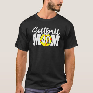 Softball Mom Number 40 T-Shirt