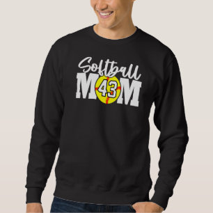 Softball Mom Number 43 Sweatshirt