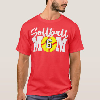 Softball Mom Number 6  T-Shirt