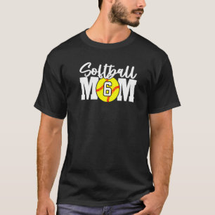 Softball Mom Number 6 T-Shirt