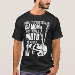 Softball Mom Pitcher Catcher Batter Softball T-Shirt