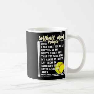 Softball Mom Prayer Game Day Baseball Christian Re Coffee Mug