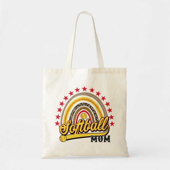 Softball Mom │Softball │Sports Tote Bag (Front)