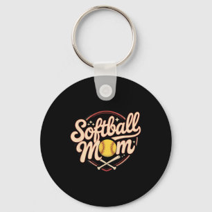 Softball Mom Sport Spirit Keychain