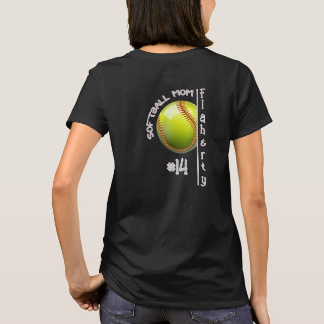 Softball Mom T Shirt (Back)