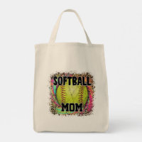 Softball Mom Tie Dye Leopard Print Yellow Ball