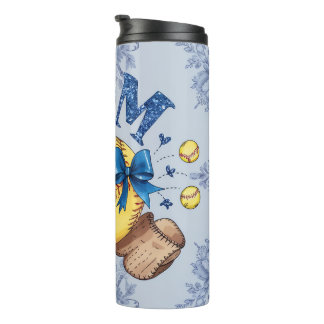 Softball Mom - Whimsical Vintage Style Thermal Tumbler