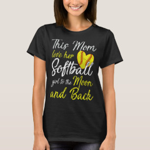 Softball Mom Women Pitcher Catcher Girls 2 T-Shirt