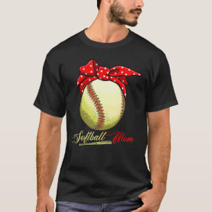 Softball Mom Women Pitcher Catcher Girls 3 T-Shirt