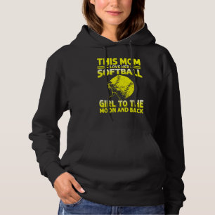 Softball Mom Women Pitcher Catcher Girls 4 Hoodie