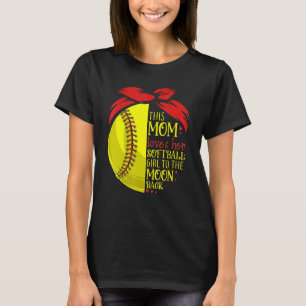 Softball Mom Women Pitcher Catcher Girls T-Shirt