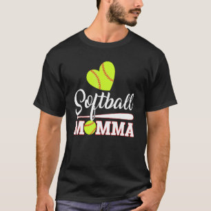 Softball Momma Catcher Pitcher Mothers Day Mom T-Shirt