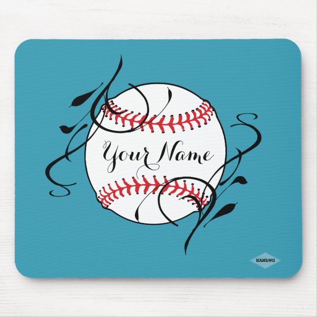 Softball Mousepad - HAMbyWG - Aqua (Front)