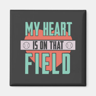 Softball - My Heart Is On That Field Magnet
