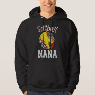 Softball Nana Leopard Ball Mother's Day Hoodie