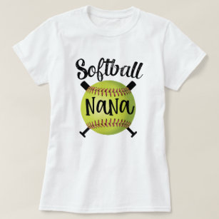 Softball Nana Womens Grandma Granddaughter game T-Shirt
