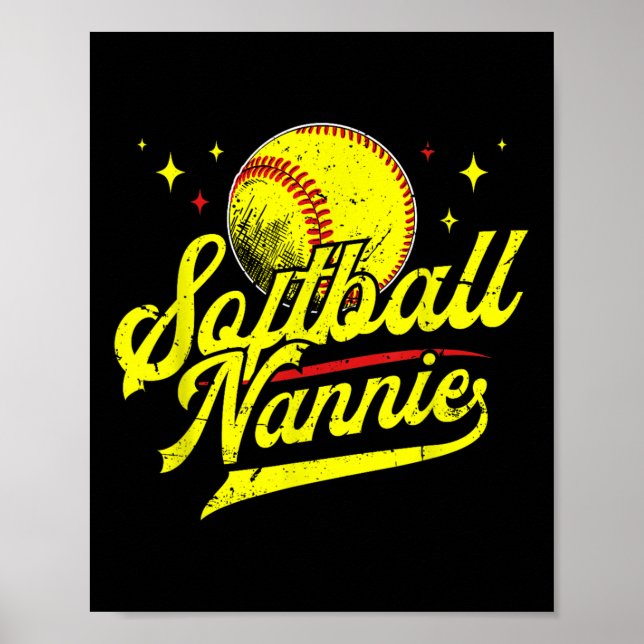 Softball Nannie Of A Softball Player Nannie  Poster (Front)