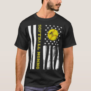 Softball Nonno Baseball Player Lover USA American T-Shirt