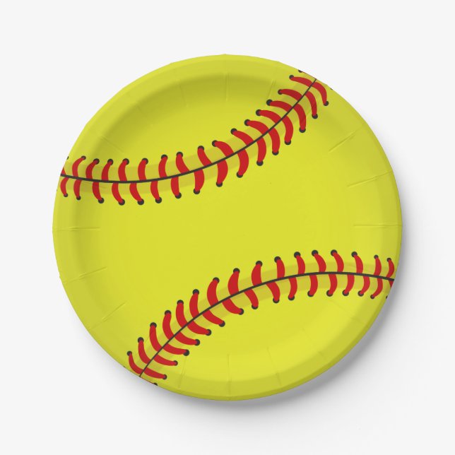Softball Paper Plate (Front)