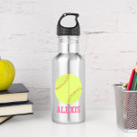 Softball Personalized Kids 532 Ml Water Bottle<br><div class="desc">Personalized design for your little athletes and sports fans.</div>