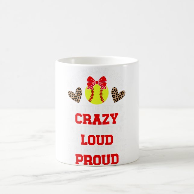 Softball Pitcher Mom Proud Mama Of A Softball Pitc Coffee Mug (Center)