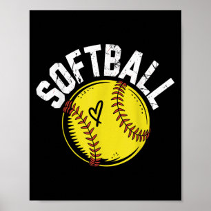 Softball Player Funny Softball T-shirt.png  Poster