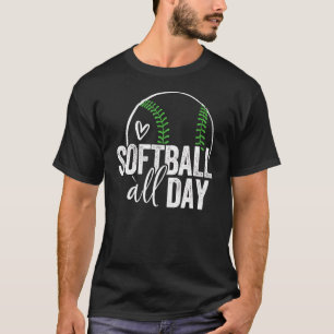 Softball Player Teen Girls Women Men Softball T-Shirt