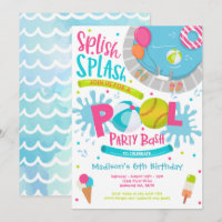 Softball Pool Party Splish Splash Pool Birthday