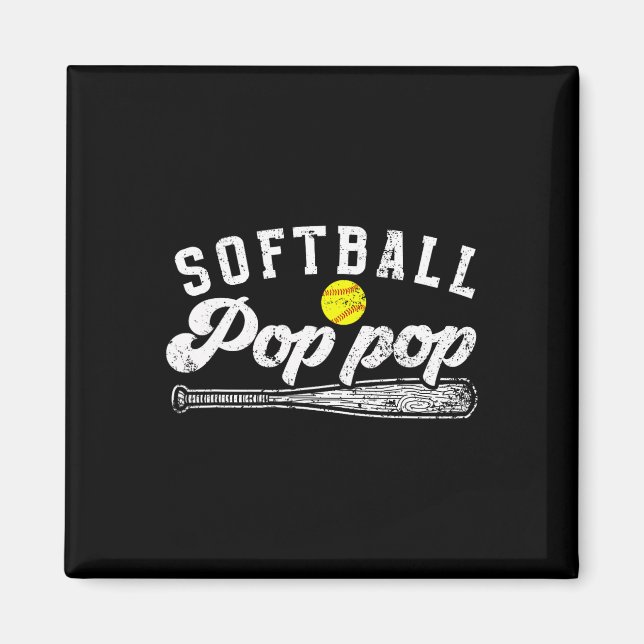 Softball Pop Pop Of A Softball Player Pop Pop  Magnet (Front)