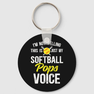 Softball Pops Voice Pops Of A Softball Player Pops Keychain