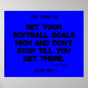 Softball Quotes in Threads 003 Poster