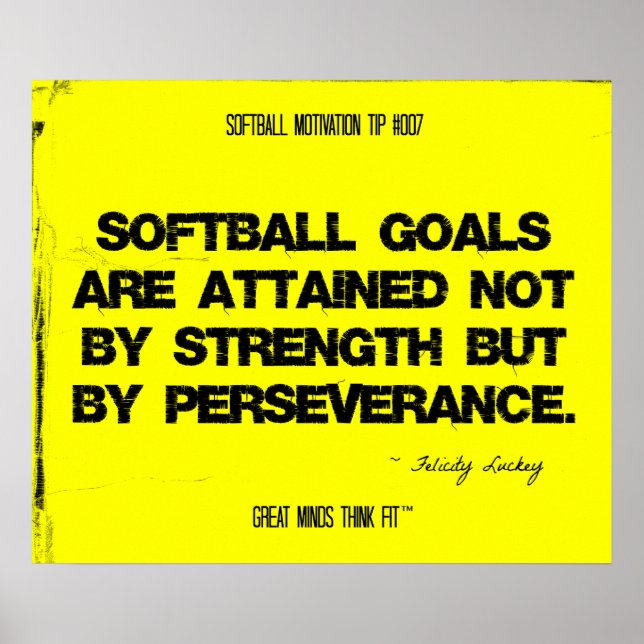 Softball Quotes in Threads 007 Poster (Front)