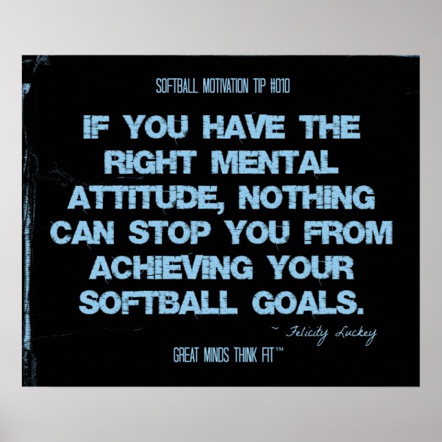 Softball Quotes in Threads 010 Poster (Front)