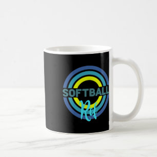 Softball Ref With Modern Softball Circles Coffee Mug
