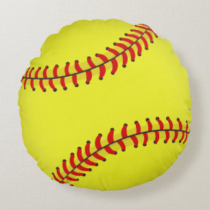Softball Round Pillow