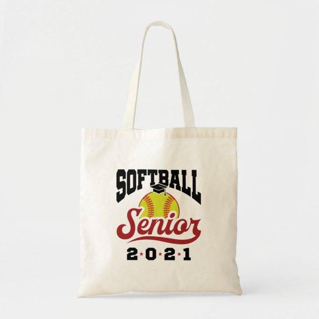 Softball Senior 2021 Tote Bag (Front)