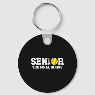 Softball Senior 2026 Proud Senior Softball Player Keychain