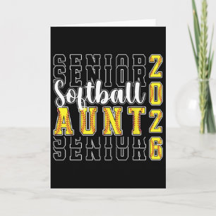 Softball Senior Aunt Of A Senior Softball Player A Card