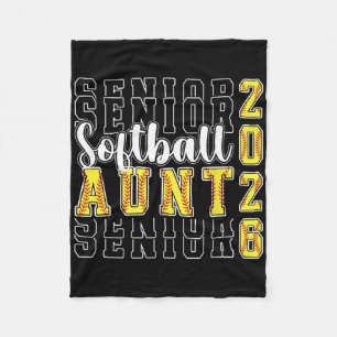 Softball Senior Aunt Of A Senior Softball Player A Fleece Blanket