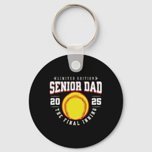 Softball Senior Dad 2025 The Final Inning Keychain