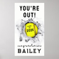 Softball Senior Night Graduation Poster