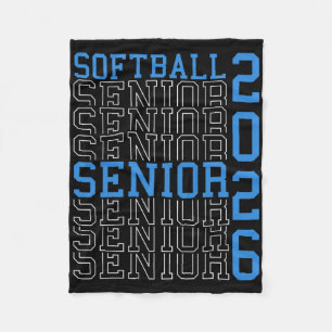 Softball Senior Night Softball Senior 2026 Graduat Fleece Blanket