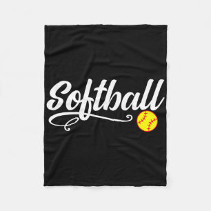 Softball Shirt Gift Fleece Blanket