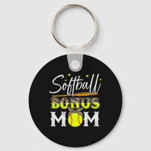 Softball Shirt Women Stepmom Softball Bonus Mom Keychain