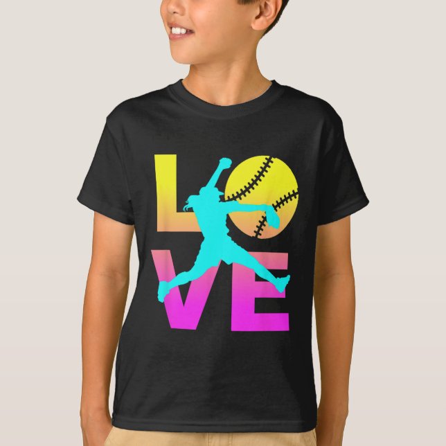 Softball Shirts For Girls Love  (Front)