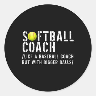 Softball Shirts Softball Dad Shirts For Men Softba Classic Round Sticker