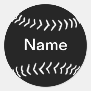 Softball Silhouette Sticker Black