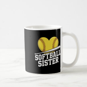 Softball Sister Fastpitch Family Matching Fan Coffee Mug